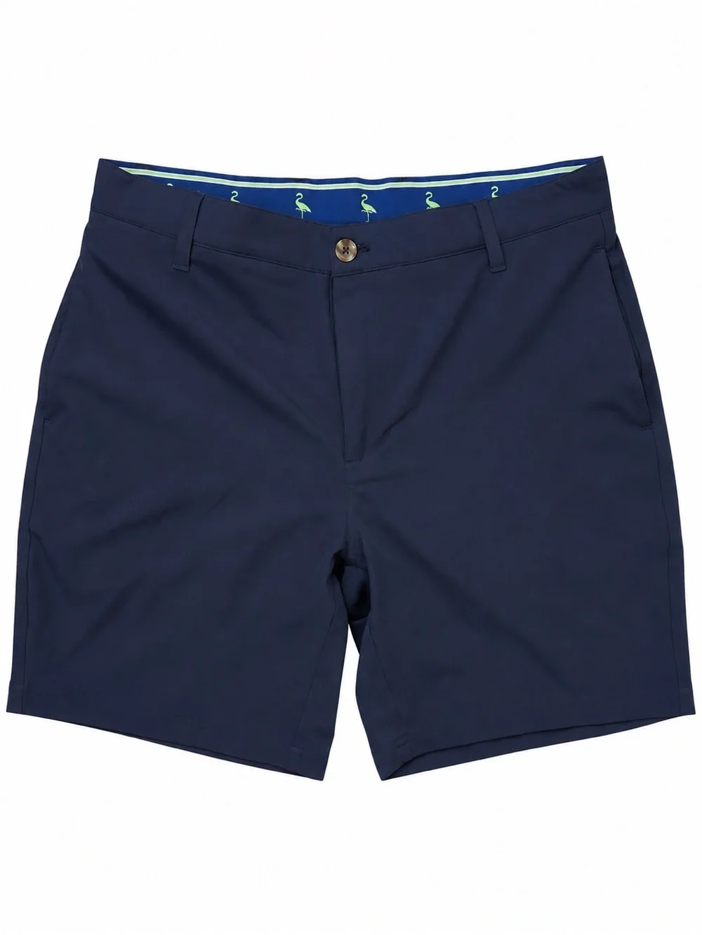 Tailorbyrd Navy Flat-Front Performance Shorts